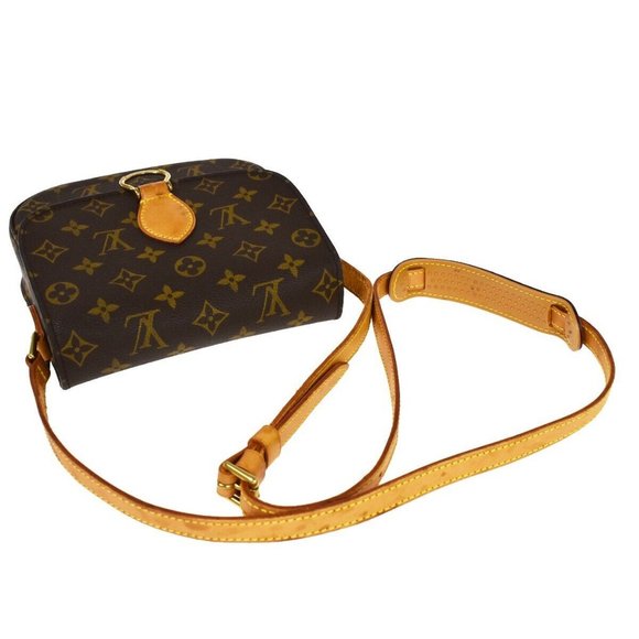 Authentic LOUIS VUITTON Saint Cloud MM Shoulder Bag Monogram Leather Brown - Picture 4 of 16